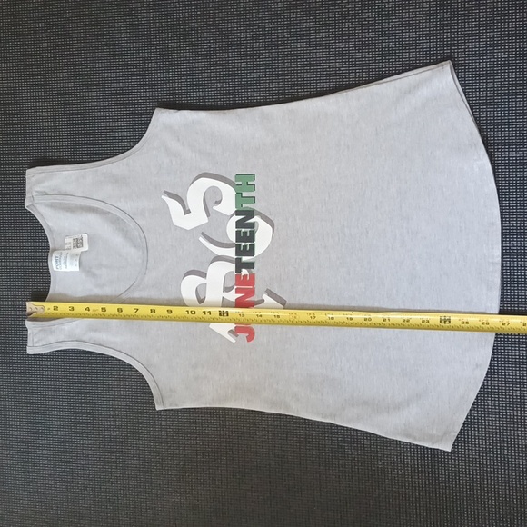 Juneteenth tank. Celebrate American History all year. Medium gray tank - Picture 6 of 11